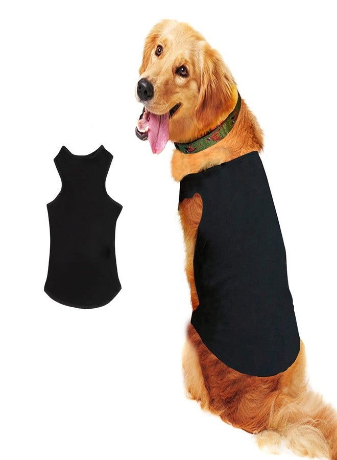 Sage Square Comfortable Cotton Dog T-Shirt ll Soft & Breathable Sleeveless Vest Dog Clothes ll Puppy Tank Top Fashion Apparel (Black) (XXSmall - 10inches, Black) - Image 1